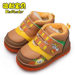 哈利宝贝秋冬宝宝棉鞋1-2-3岁男 女童童鞋软底学步鞋婴儿防滑鞋子