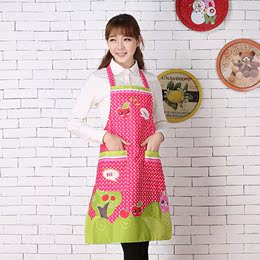 韩版公主版可爱时尚厨房家居无袖围裙成人工作服防油防污特价包邮