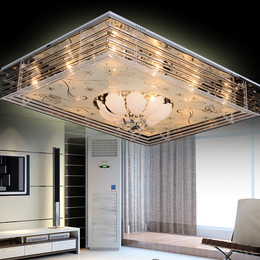 现代简约长方形客厅灯水晶灯LED吸顶灯具大气卧室灯1米客厅灯包邮