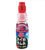 日本原装进口碳酸饮料哈塔 (哈达）波子汽水含弹珠 西瓜味200ml