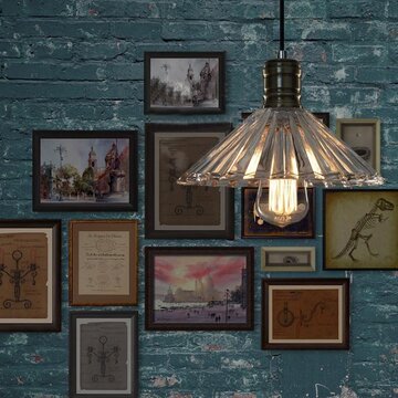 北欧创意个性单头吊灯 卧室咖啡厅简约水晶玻璃灯具餐厅吧台吊灯