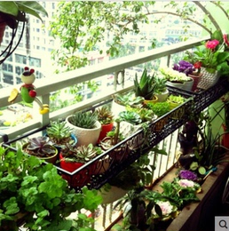 特价欧式铁艺栏杆花架多肉植物架客厅阳台悬挂多层花盆架