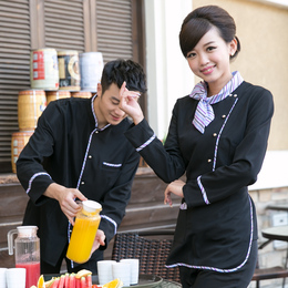 酒店工作服长袖 服务员工作服秋冬装 茶楼餐厅制服 咖啡厅工作服