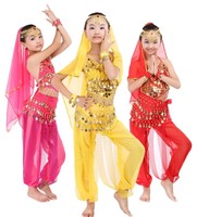 六一儿童肚皮舞套装少儿印度舞演出服装新疆舞表演裤舞蹈衣服女