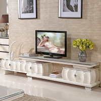 电视柜茶几组合套装 现代简约客厅伸缩钢化玻璃烤漆小户型电视柜