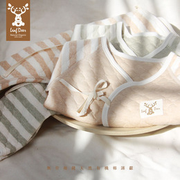 新生儿衣服秋冬保暖加厚初生婴儿和尚服套装0-3-6月宝宝内衣彩棉