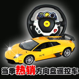 方向盘遥控车兰博基尼SUV跑车模型漂移充电汽车玩具男孩玩具车