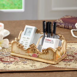 创意欧式收纳盒茶几手机遥控器整理桌面化妆品多功能盒家居装饰品