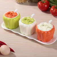 精品创意菜椒型调味罐厨房用具调料罐调料瓶调料盒家居厨房实用品