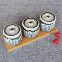 和风式调味罐 日式创意盐罐调味瓶厨房储物罐景德镇仿古陶瓷特价