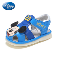 Disney/迪士尼男童1岁幼童学步鞋2魔术贴沙滩鞋软底包头鞋夏凉鞋