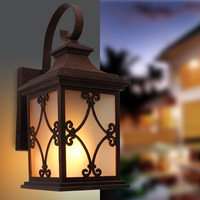 美式户外防水单头壁灯 复古创意简约室外阳台外墙庭院玻璃灯具LED