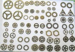 新手礼包 36款古青铜色锯齿轮机械钟轮饰品 蒸汽朋克DIY 经典配件