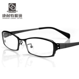康耐特眼镜钛板时尚全框黑框男款眼镜框镜架近视可配光学镜架8829