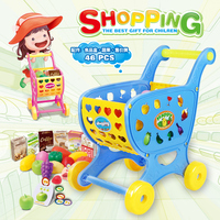 儿童过家家玩具迷你购物车套装 超市购物车玩具 宝宝益智手推车