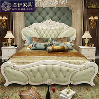 欧式床欧式真皮床欧式双人床公主床奢华雕花床1.8米婚床卧室家具