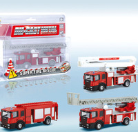合金车模滑行消防警车三款益智儿童玩具车模孩子礼物