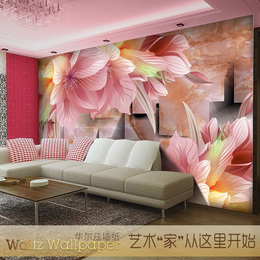 无缝欧式梦系列紫荆花大型壁画客厅电视沙发卧室背景墙纸花纹壁纸