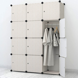 韩式塑料树脂大容量衣柜简易宜家 收纳箱组合折叠组装大号橱双人