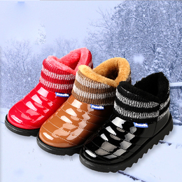 2015冬新款加厚防水宝宝棉鞋儿童雪地靴子男童女童中筒保暖短靴
