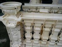 欧式构件水泥罗马柱葫芦，现浇连体方花瓶栏杆模具