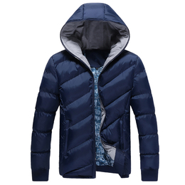 2015冬装新款防寒保暖时尚拉链青年男士羽绒服外套 爆款修身潮流