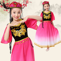 新款少儿童民族新疆舞维吾尔族舞蹈衣服六一幼儿园表演出服装女童