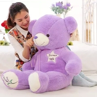 薰衣草小熊紫色娃娃大号香味抱抱泰迪熊公仔毛绒玩具送女生日礼物