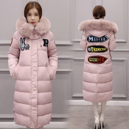 实拍2016冬季新款韩版修身棉服中长款女加厚宽松棉衣羽绒服长款