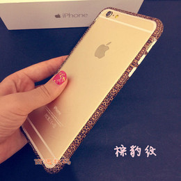 iphone6 plus手机壳边框 苹果6手机壳4.7寸外壳保护套5.5粉色豹纹