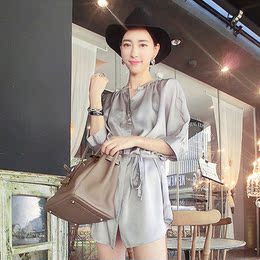 2015秋季新款女装韩版连衣裙修身显瘦长袖中长款春秋两件套装裙子