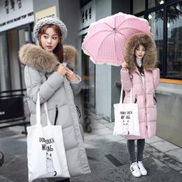 双11预售冬季新款韩版修身羽绒服大码宽松羽绒棉服女士中长款棉衣