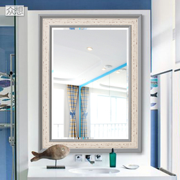 众想  壁挂浴室镜地中海装饰镜卫生间镜子厕所防水卫浴镜化妆镜子