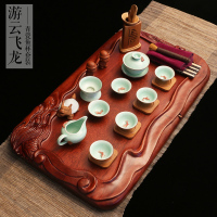 花梨木茶具套装特价 整套汝窑紫砂哥窑功夫茶海茶台 茶盘实木平板