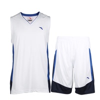 安踏篮球服运动套装 男装正品2015春夏球衣排汗透气训练运动队服