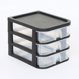 包邮透明塑料简易多三层抽屉桌面收纳盒化妆品卫浴杂物小号整理柜