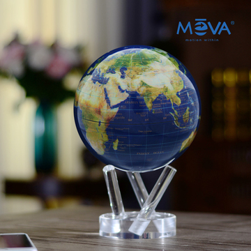 美国MOVA光能磁悬浮自转地球仪globe新礼品★金字卫星云图英文6寸
