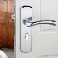 现代简约欧式门锁室内三件套装实木把手通用型卧室中式机械门锁具