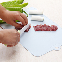 FASOLA日本厨房抗菌塑料菜板超薄型切菜板超薄软砧板水果菜板
