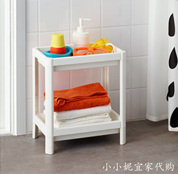 IKEA深圳宜家代购 VESKEN 维灰恩 搁板柜 浴室置物架 塑料收纳架