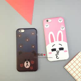 韩国潮牌动物形象iphone6手机壳可爱硅胶6s plus萌卡通情侣保护套
