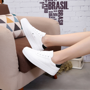 帆布鞋女学生韩版新款小白鞋女系带学院风女休闲鞋夏季板鞋运动鞋