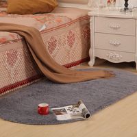 特价家用椭圆形丝毛家用地毯卫浴茶几客厅卧室床边防滑可水洗地垫