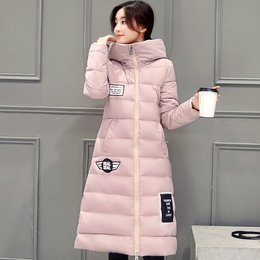 2016冬季韩版超长款过膝羽绒棉衣女装加厚大码棉服潮