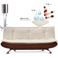 多功能皮艺简约可折叠小户型沙发床懒人双人 卧室客厅1.5米1.8