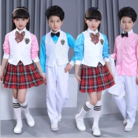 新款六一儿童演出服中小学生大合唱表演服装朗诵英伦校服男女童