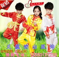 新款儿童武术表演服装少儿中国功夫演出服练功服太极拳服长袖短袖