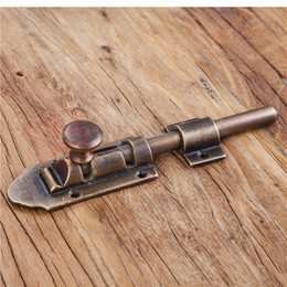 仿古中式门纯铜插销明装长插销纯铜插销门栓锁木门窗户铜插销加厚