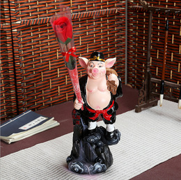陶瓷工艺品居家桌面摆件猪八戒香炉倒香炉香道茶道特价包邮