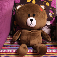 可爱布朗熊公仔羽绒棉毛绒玩具抱抱泰迪熊玩偶布娃娃生日礼物女生